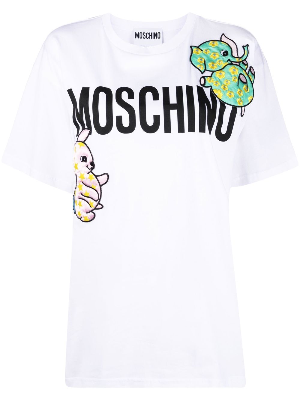 

Moschino playera con logo - Blanco