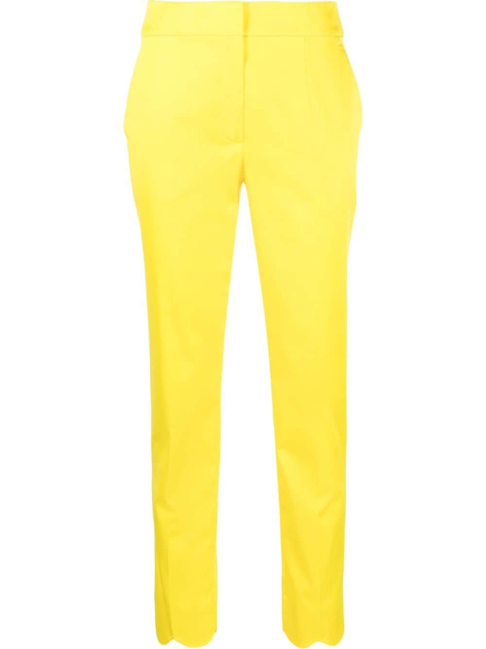 MOSCHINO TWO-POCKET COTTON-BLEND TAILORED TROUSERS
