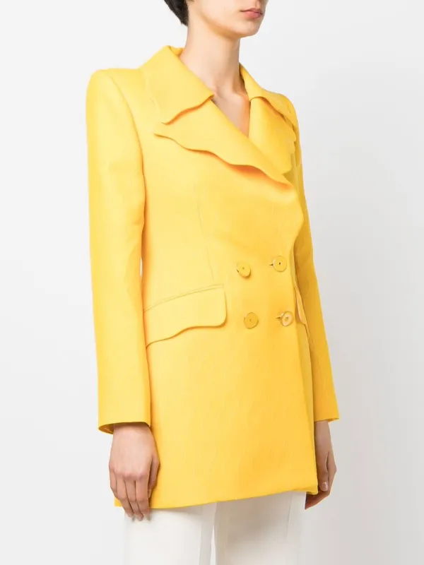 yellow double breasted jacket