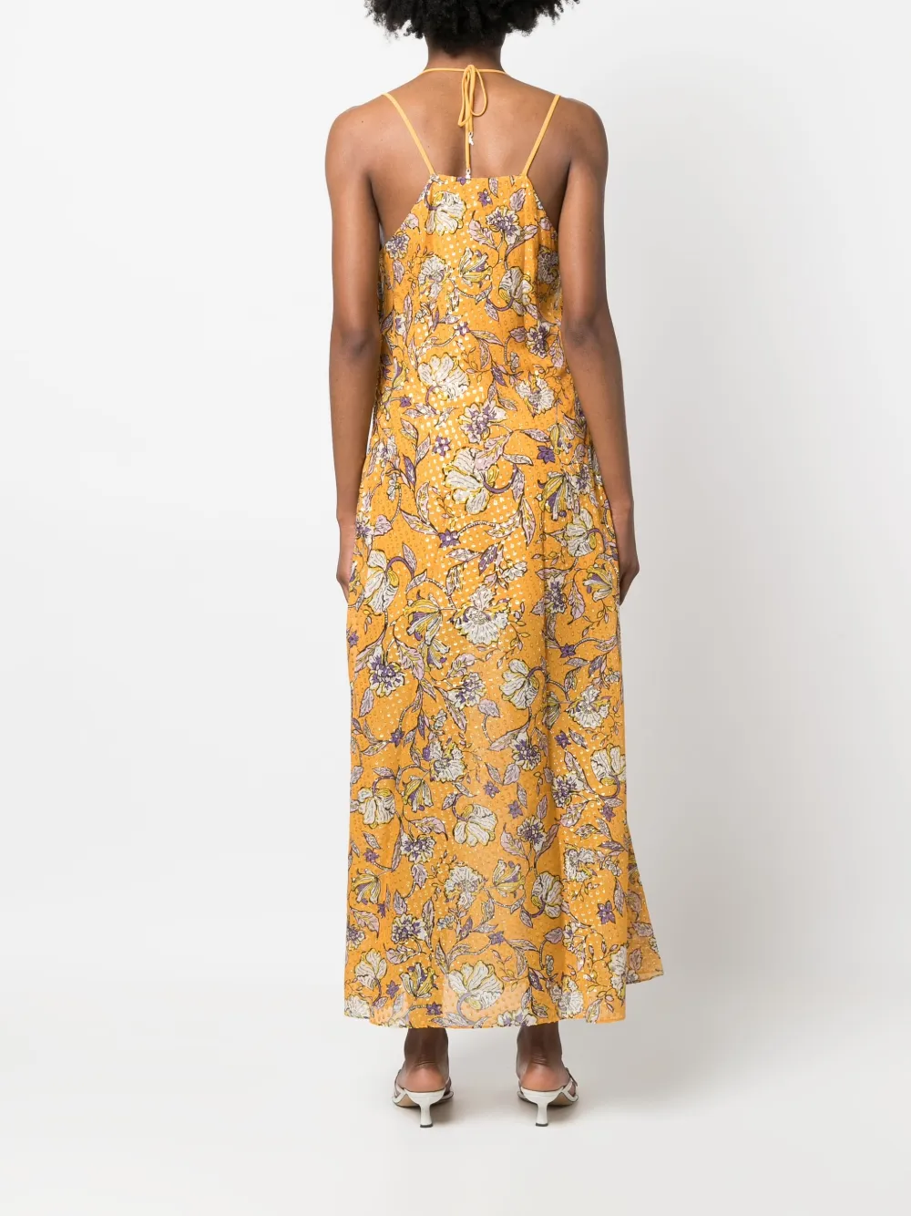Patrizia Pepe Midi-jurk met bloemenprint Oranje