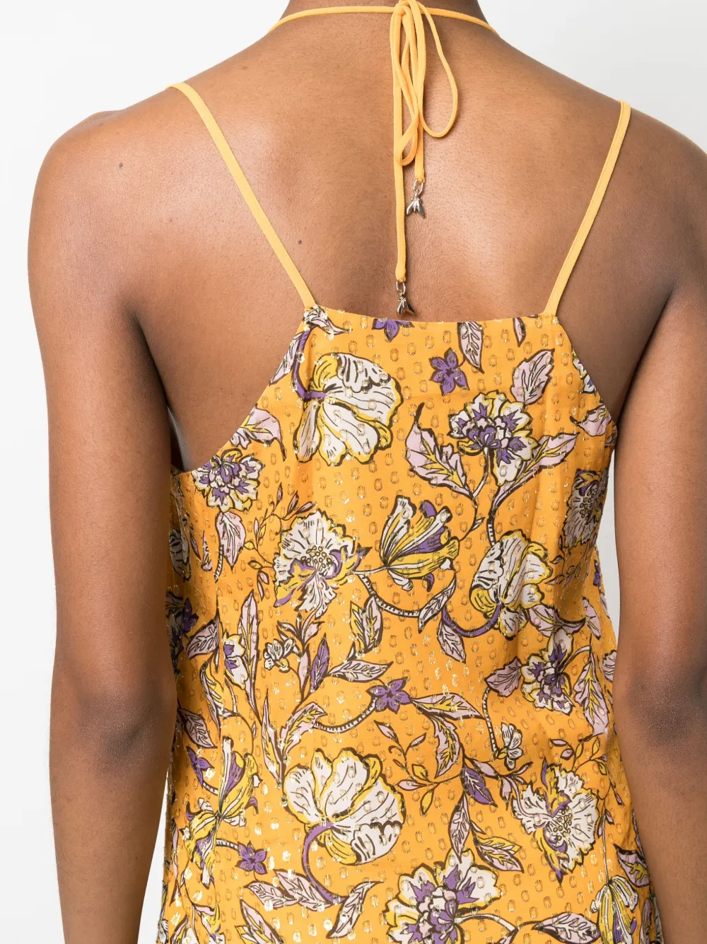 Patrizia Pepe Midi-jurk met bloemenprint Oranje