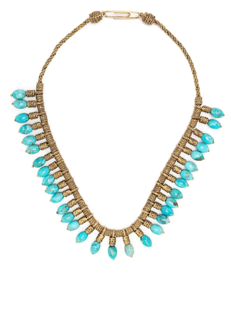 

Aurelie Bidermann bead-embellished draped necklace - Gold