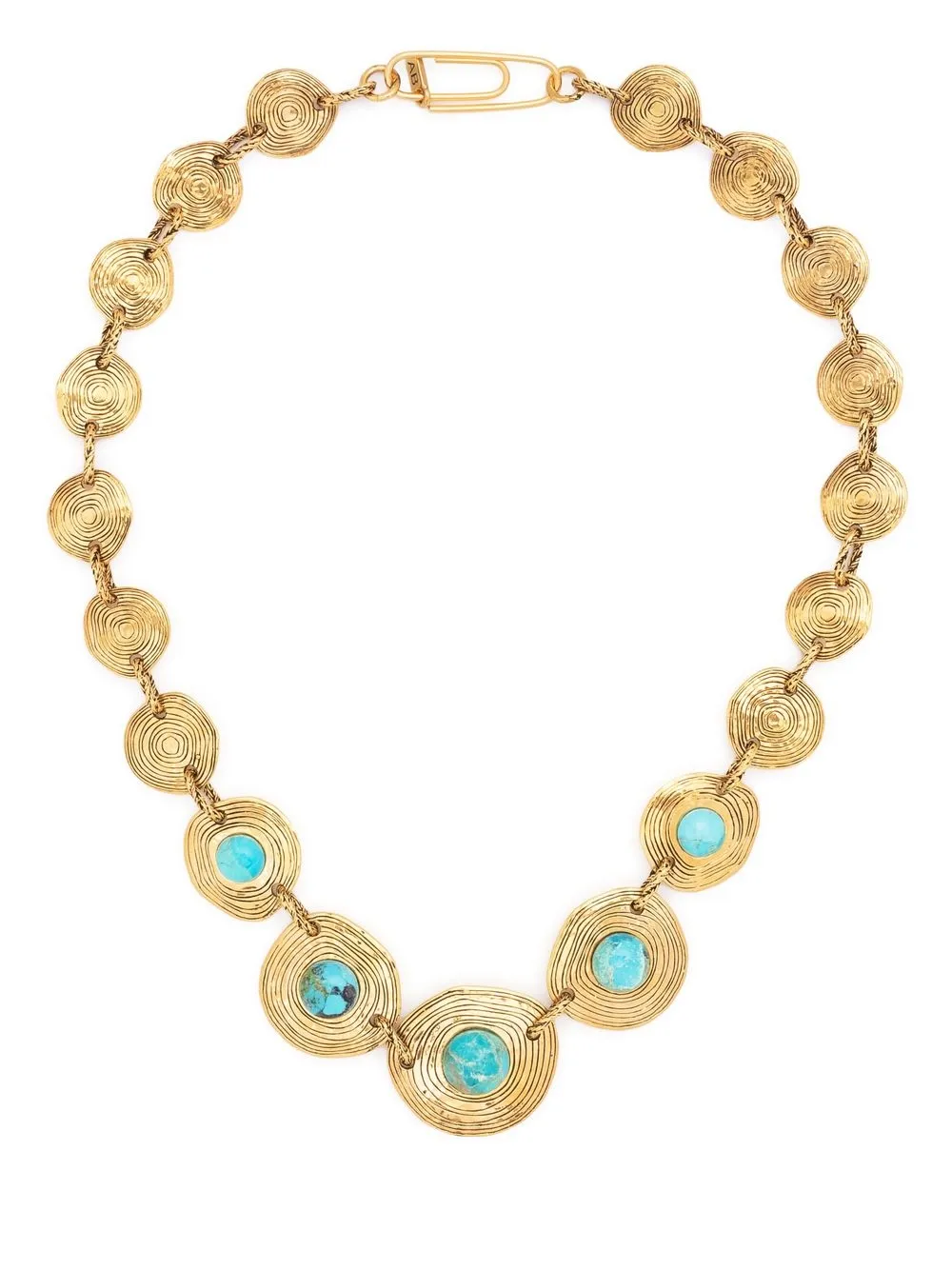 

Aurelie Bidermann collar bañado en oro con turquesa - Dorado