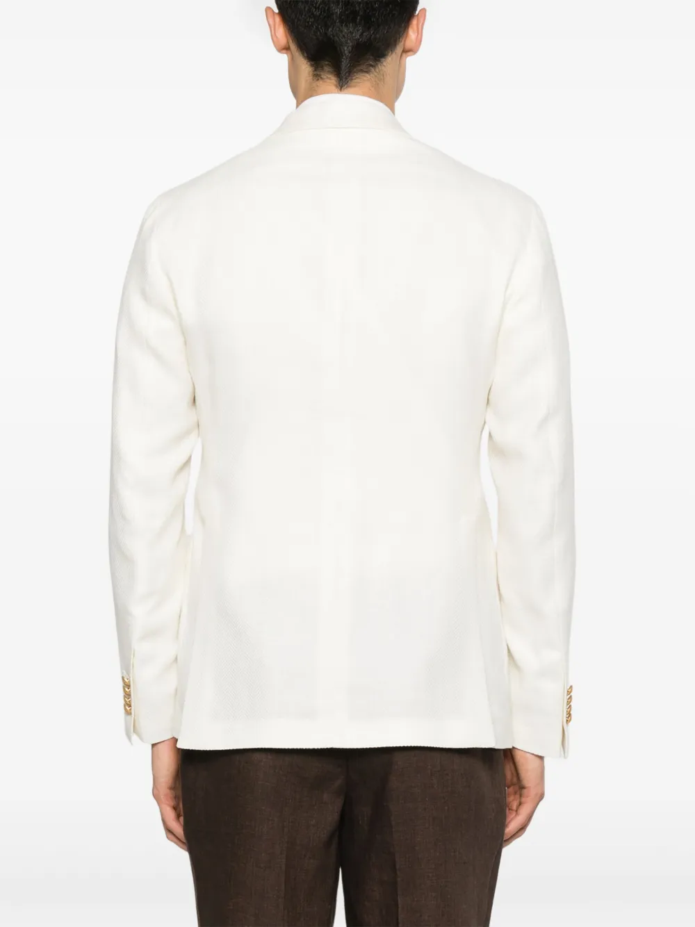 TAGLIATORE HERRINGBONE-PATTERN BLAZER