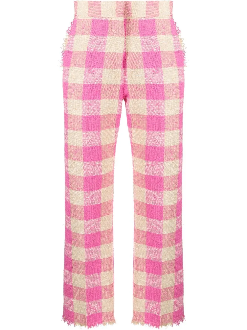 

MSGM pantalones con motivo de cuadros gingham - Rosado