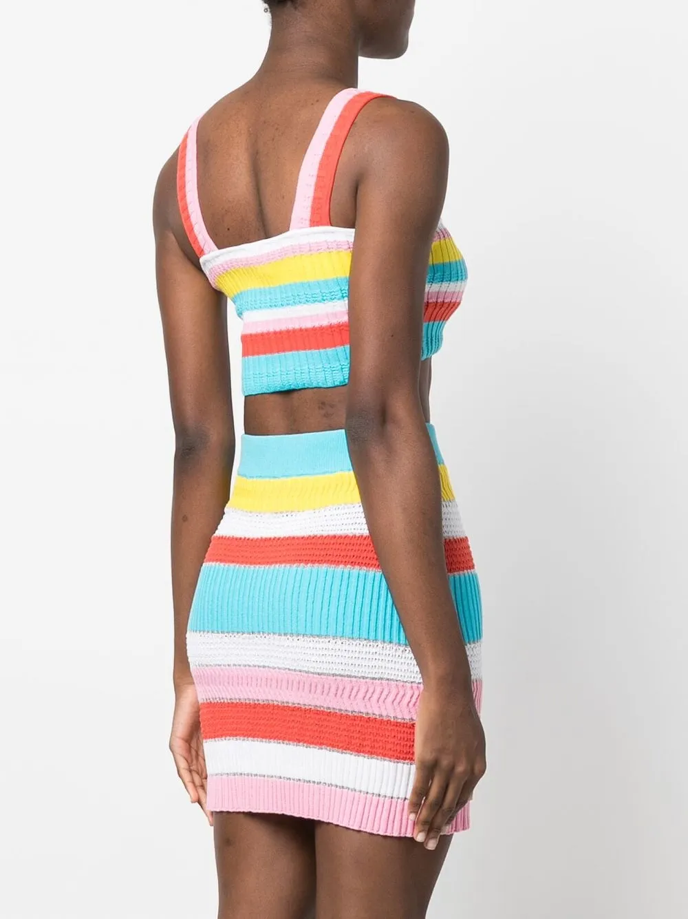 Solid & Striped The Emily Ribbed Cropped Top In Blau