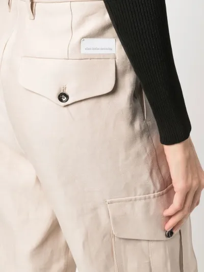 drawstring-cuff cargo pants | Nine In 