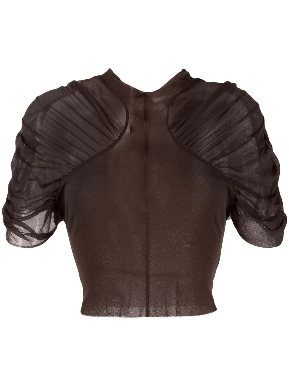 

KNWLS ruched V-neck T-Shirt - Brown
