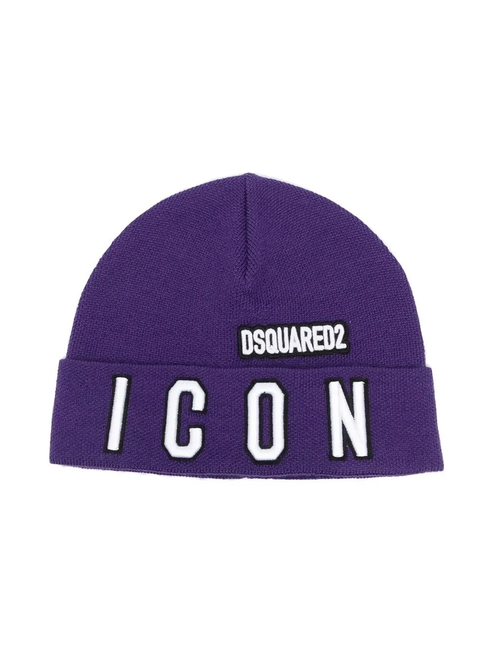 

Dsquared2 Kids appliqué-logo beanie - Purple