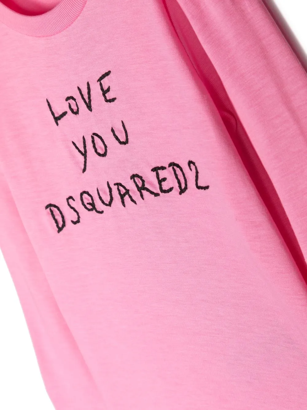 Dsquared2 Logo-print Cotton T-shirt In Pink
