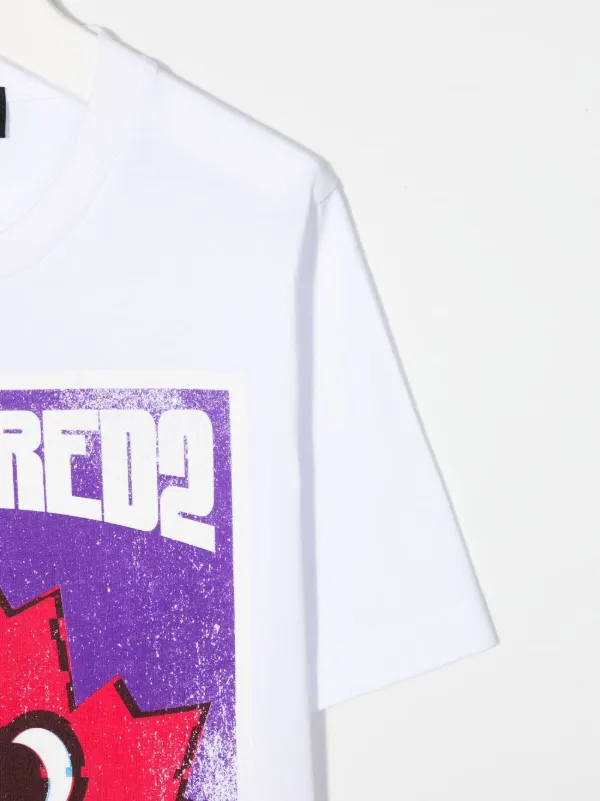 DSQUARED2 KIDS graphic-print Cotton T-shirt | White