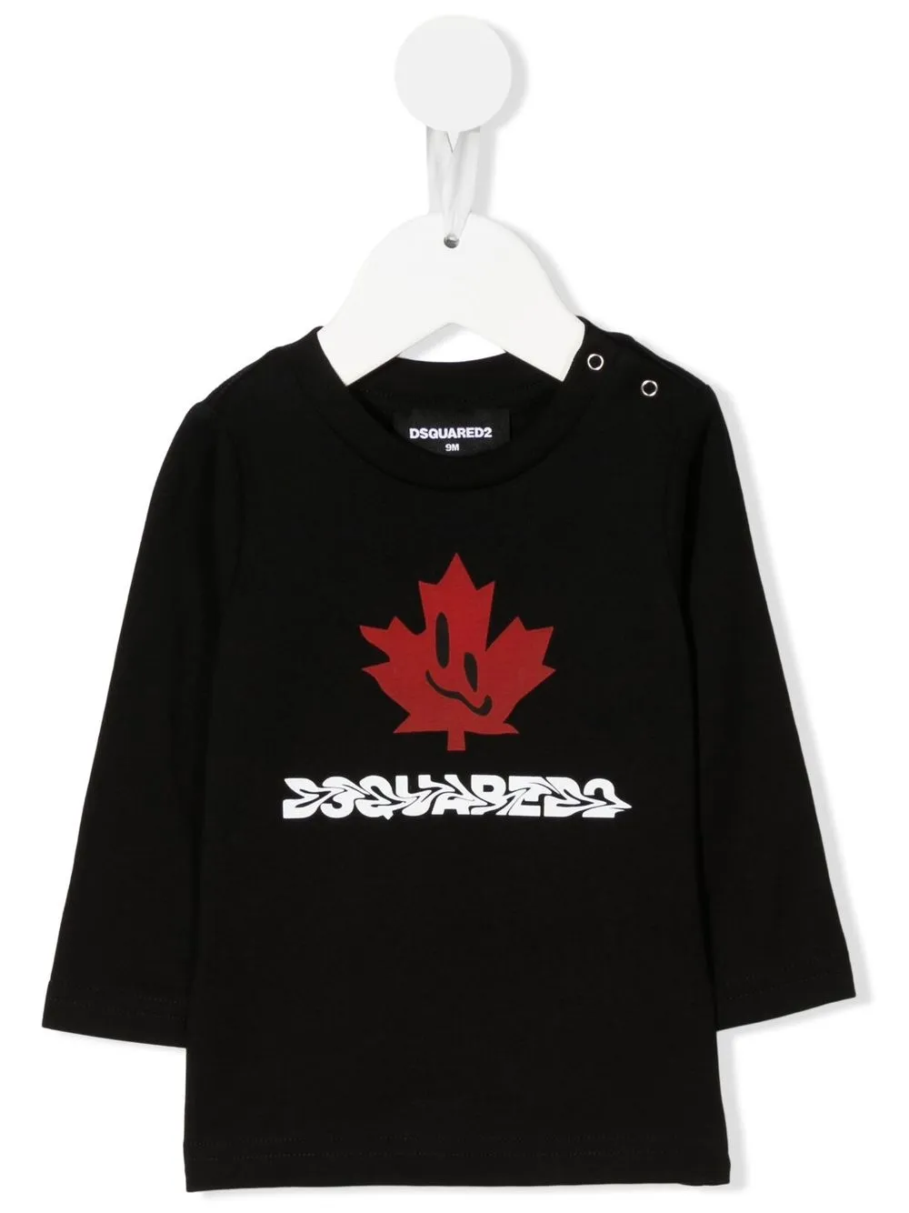 

Dsquared2 Kids playera manga larga con logo estampado - Negro