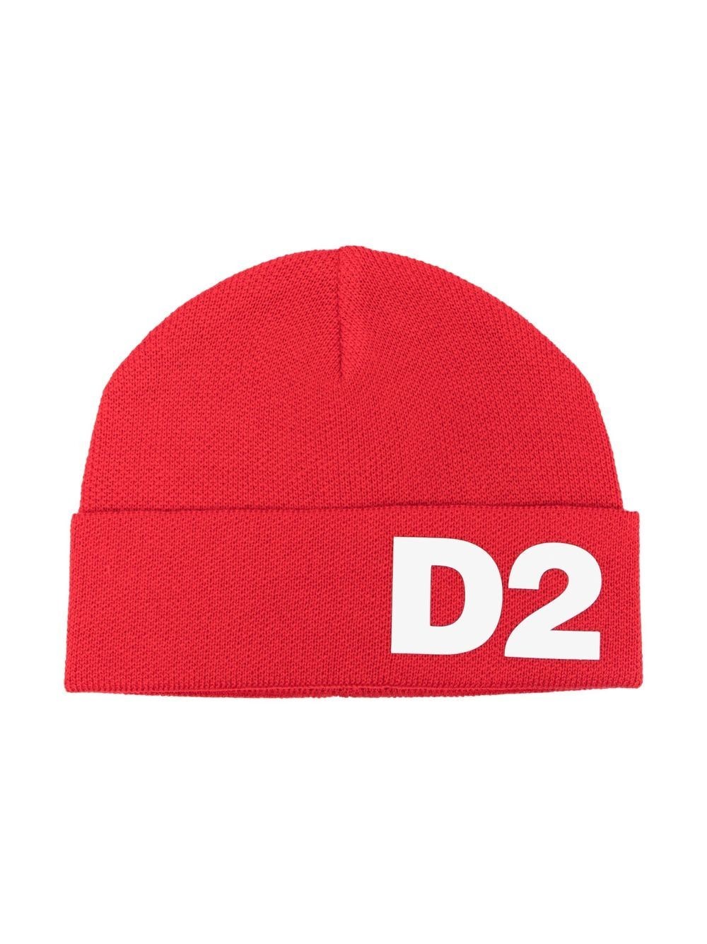 

Dsquared2 Kids D2 knitted beanie