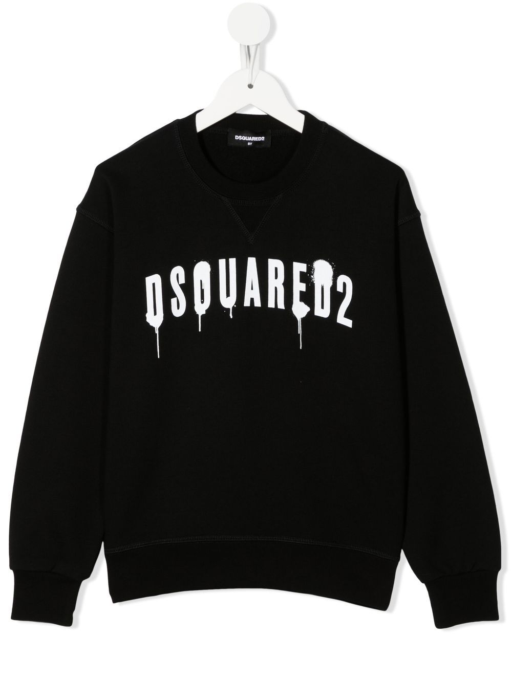 Dsquared2 Logo-print Long-sleeve Sweatshirt In Black