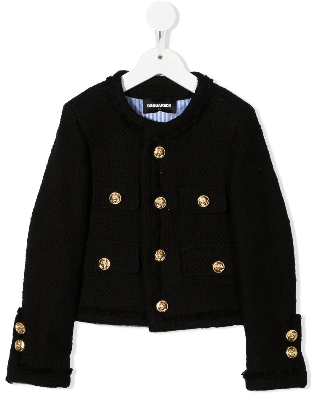 

Dsquared2 Kids chamarra con botones en relieve - Negro