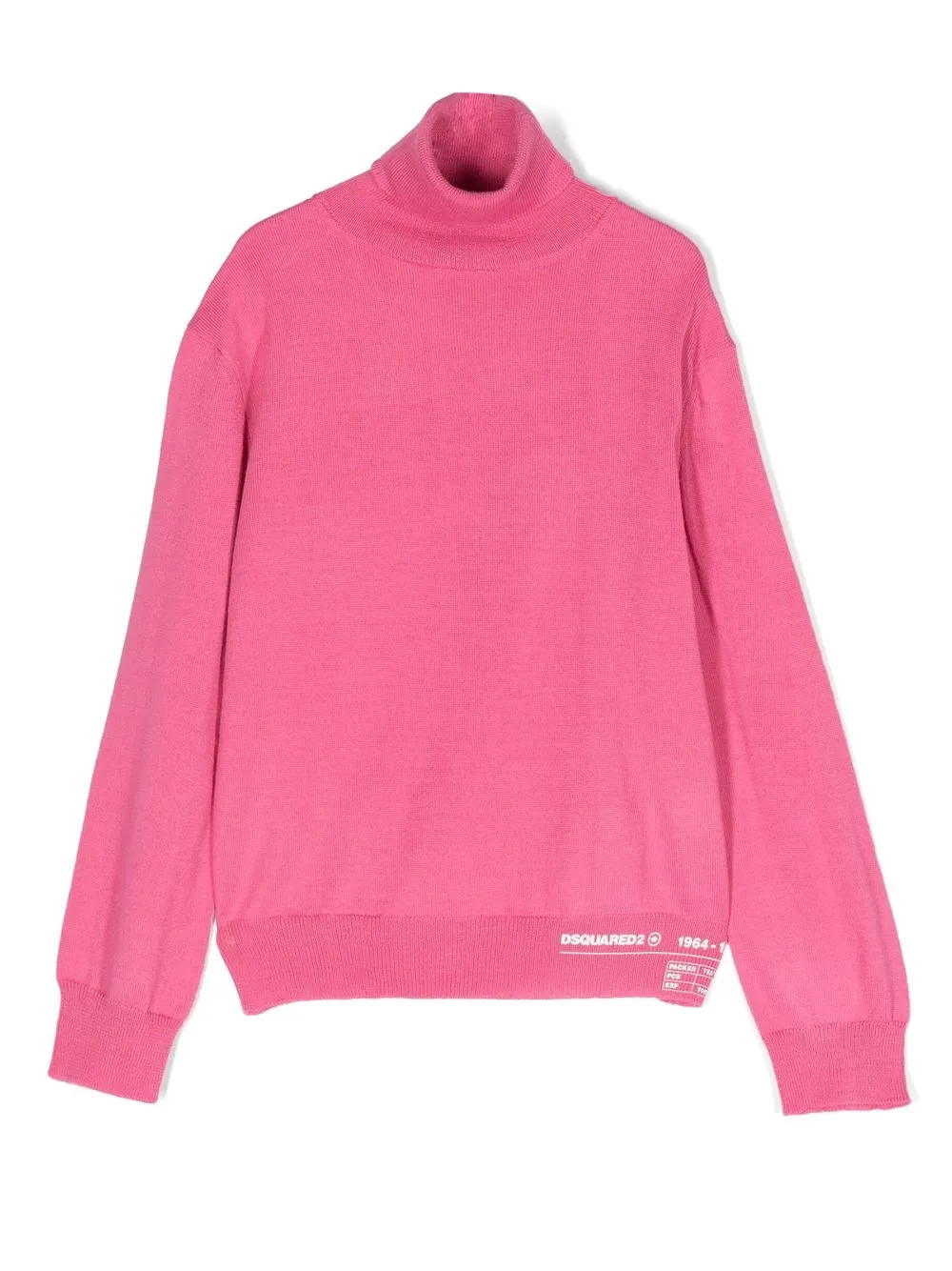 

Dsquared2 Kids logo-hem roll neck jumper - Pink