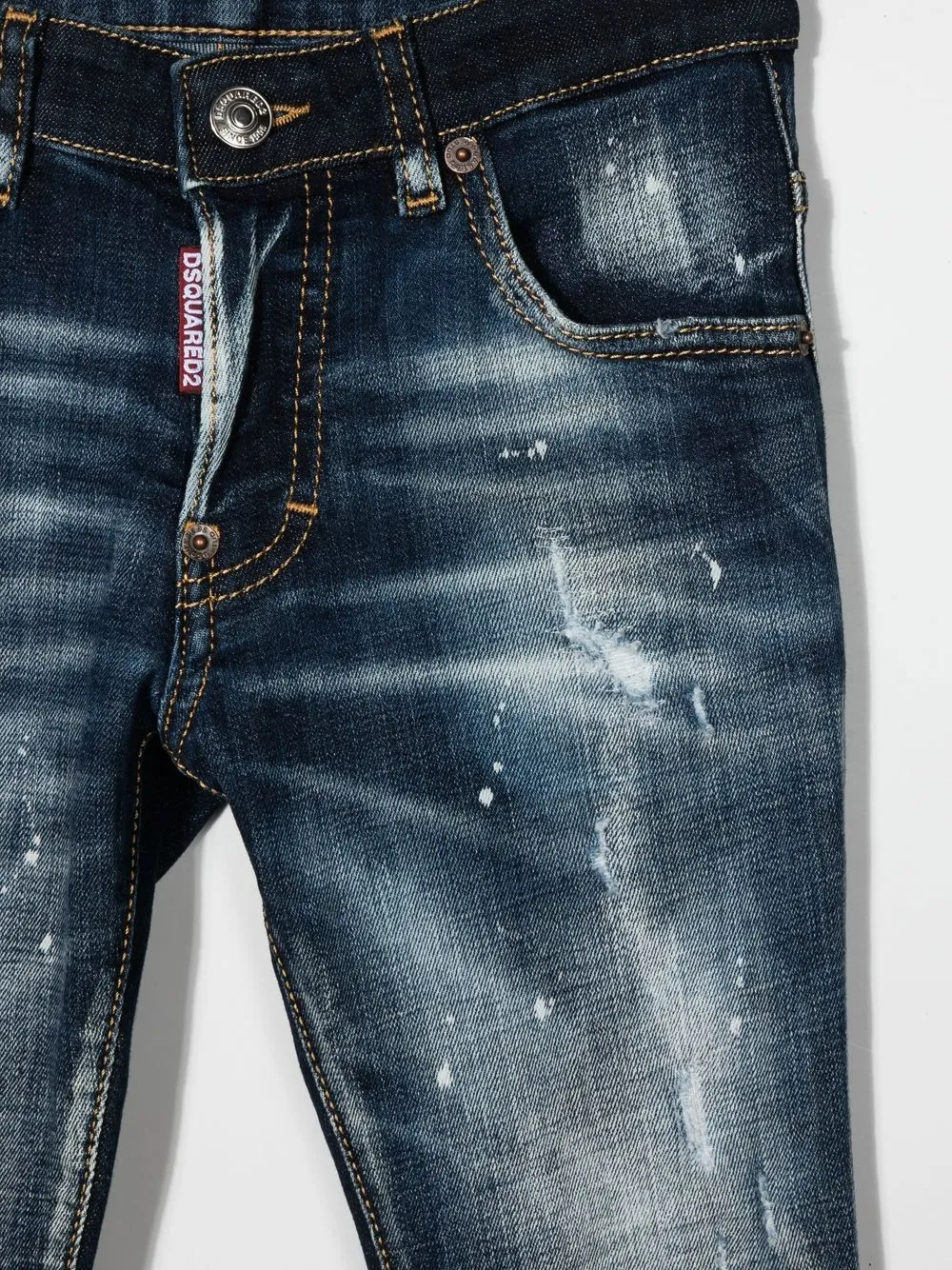 Dsquared2 Kids splatter-detail Ripped Skinny Jeans - Farfetch