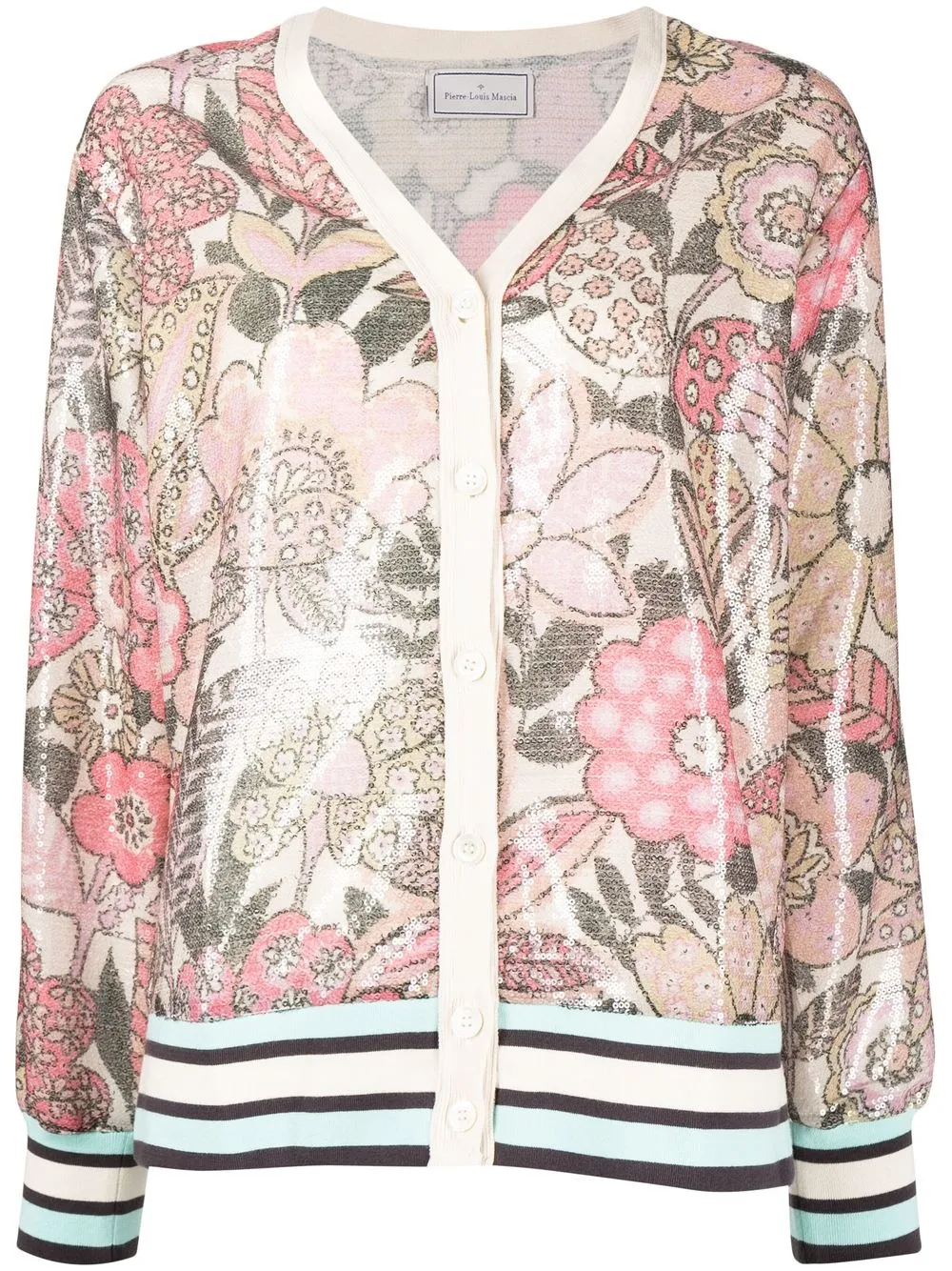 

Pierre-Louis Mascia floral-print buttoned-up cardigan - Multicolour