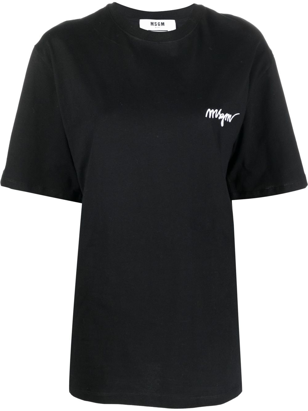 Shop Msgm Daisy-print T-shirt In Black