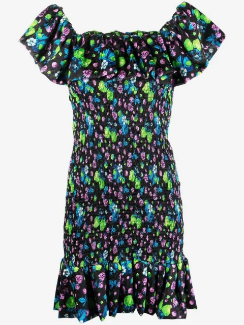 MSGM Amazing Berries jacquard mini dress