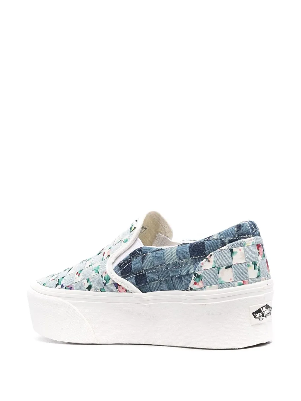 Vans Interwoven Floral-design Sneakers In Blue