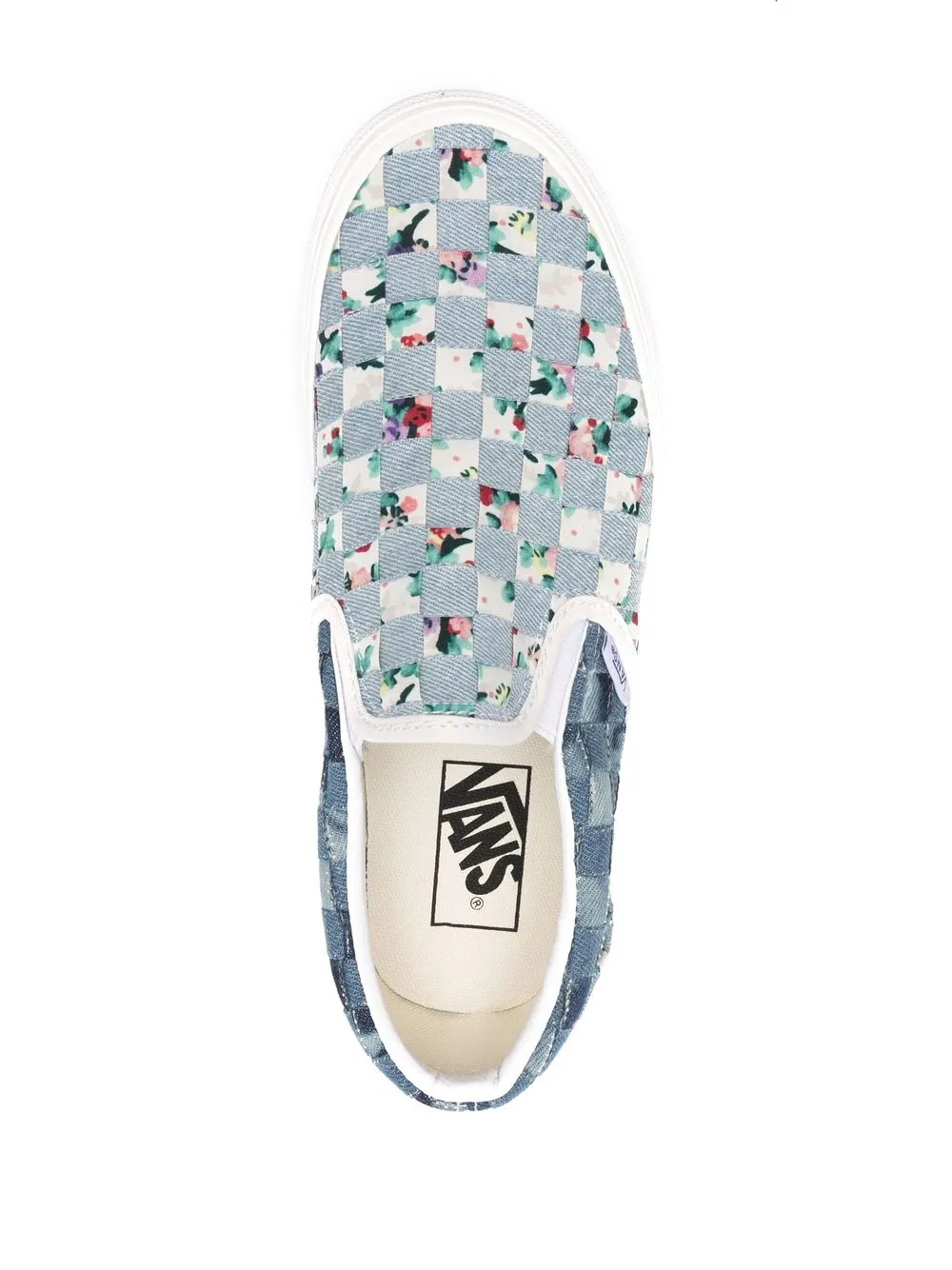 Vans Interwoven Floral-design Sneakers In Blue