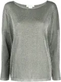 Fabiana Filippi glitter-embellished long-sleeve top - Green