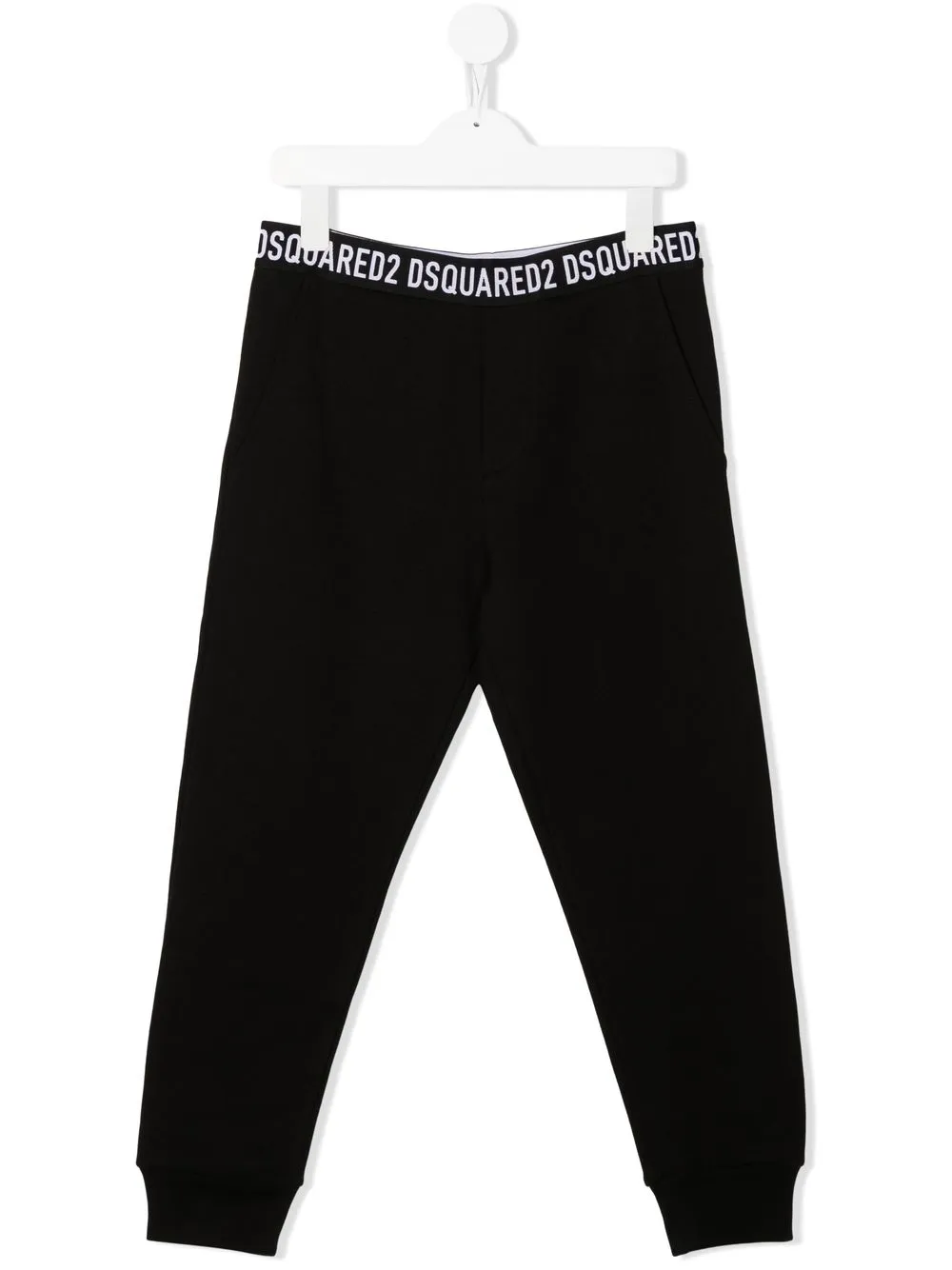 

Dsquared2 Kids logo-waistband cotton track pants - Black