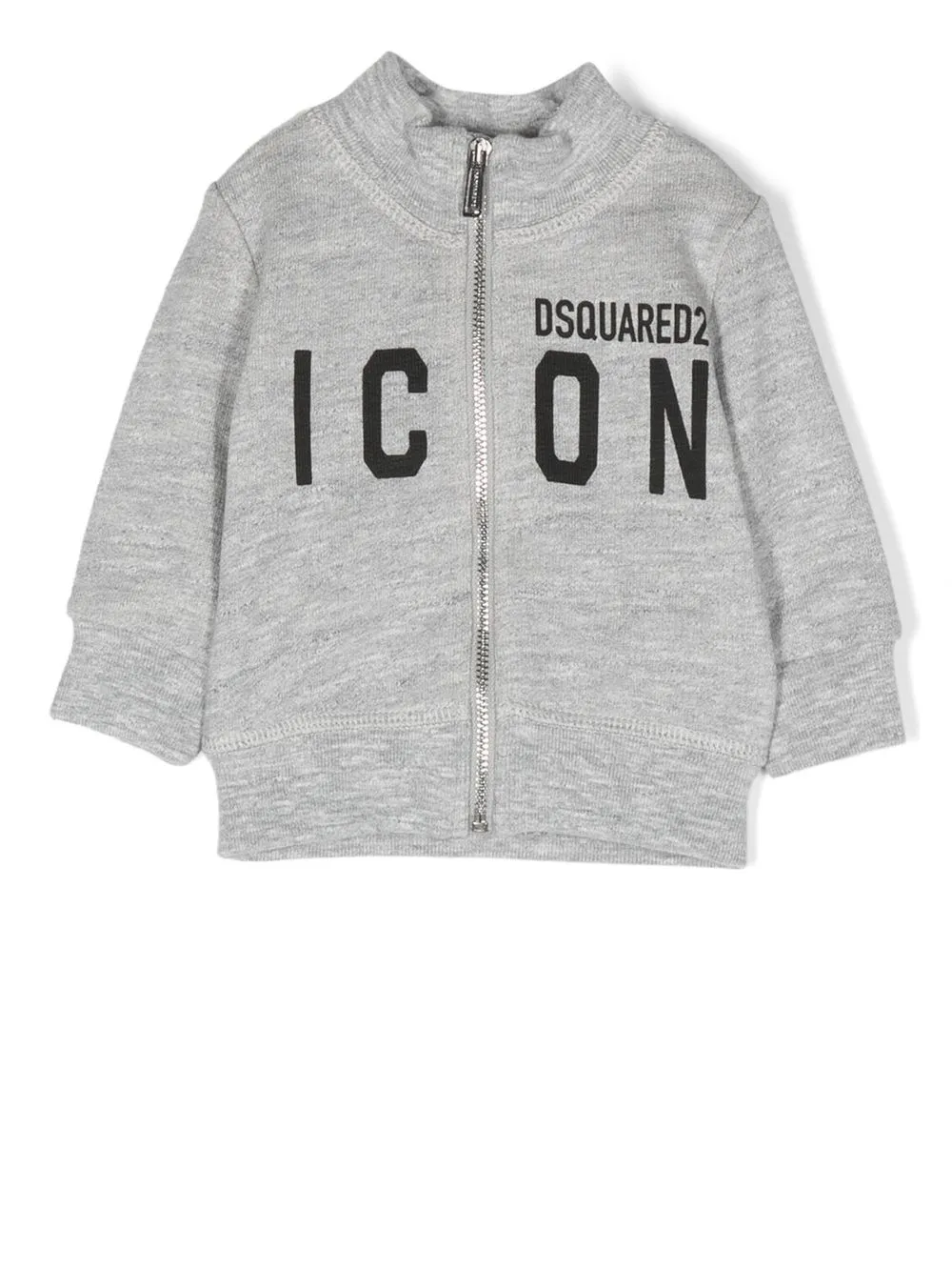 

Dsquared2 Kids chamarra tejida con estampado Icon - Gris