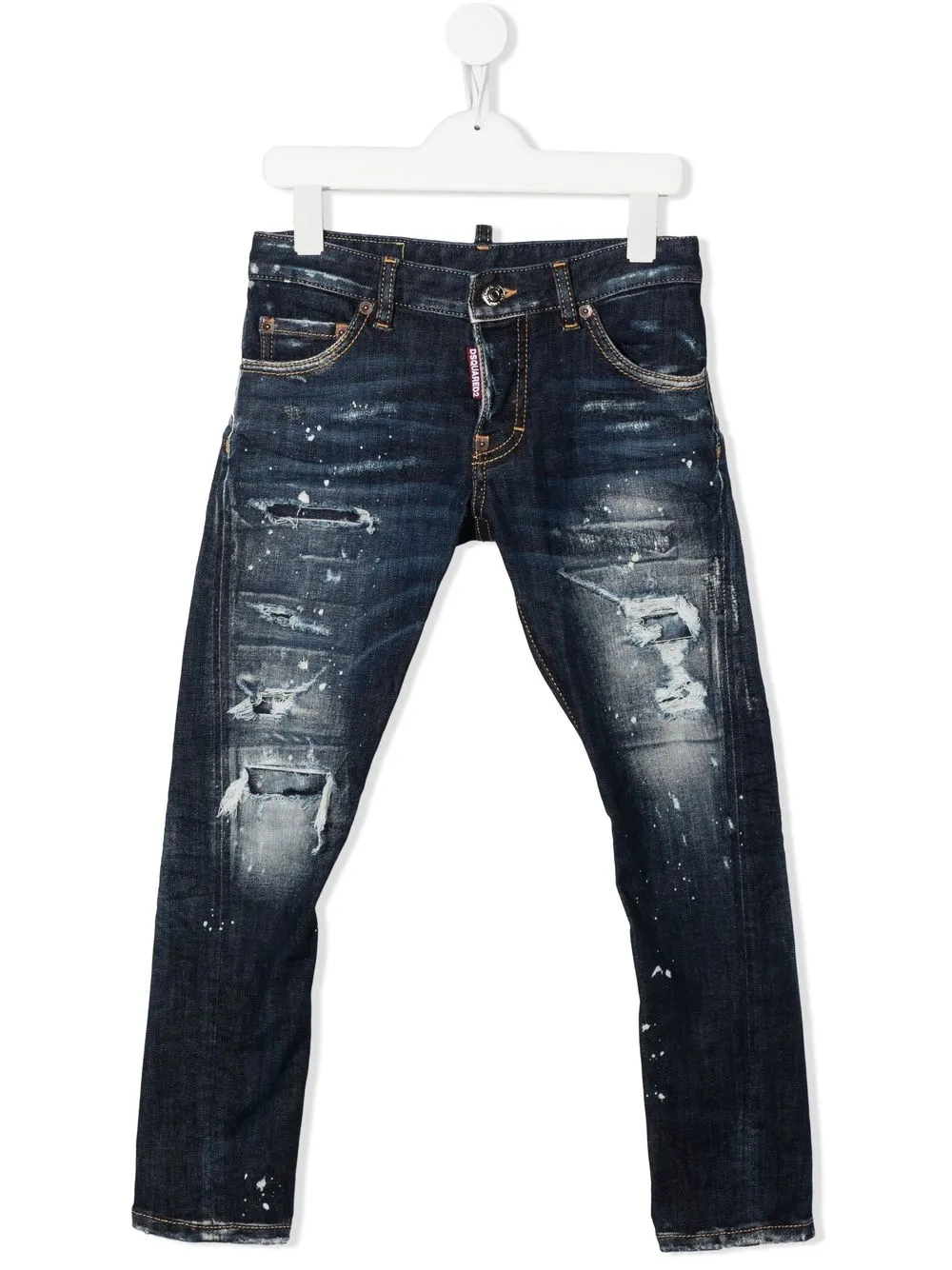 

Dsquared2 Kids jeans con efecto envejecido - Azul