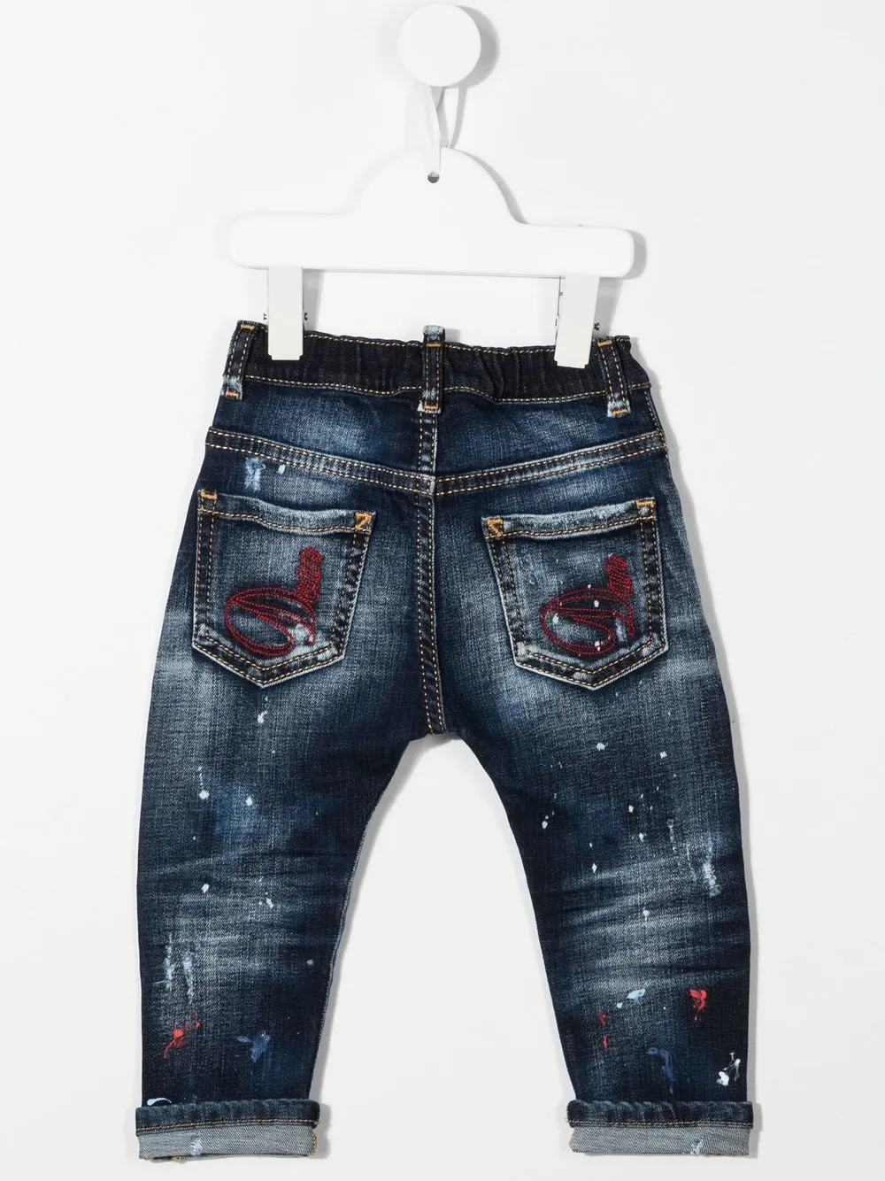 Image 2 of Dsquared2 Kids distressed slim jeans