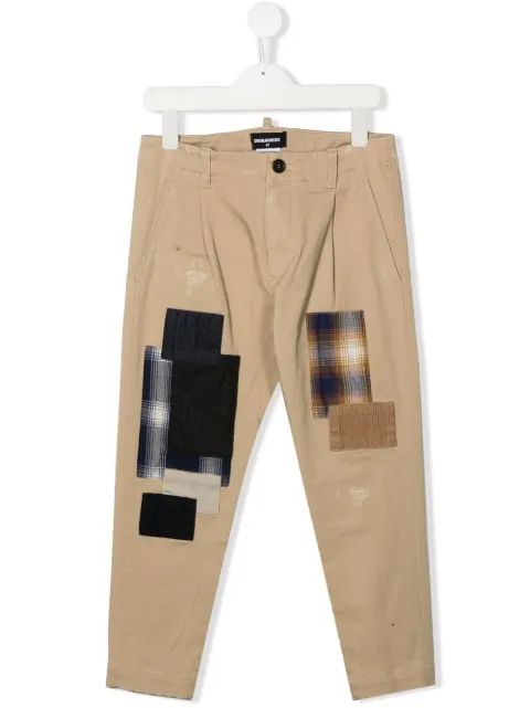 Dsquared2 Kids patch-detail chino trousers