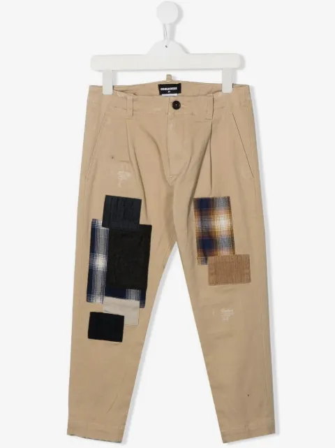 DSQUARED2 KIDS patch-detail chino trousers