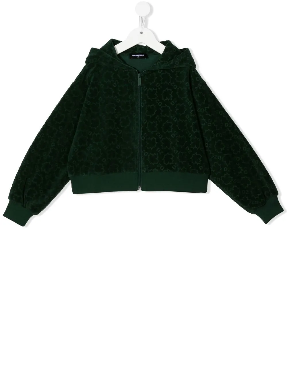 

Dsquared2 Kids maple-print zip-up hoodie - Green