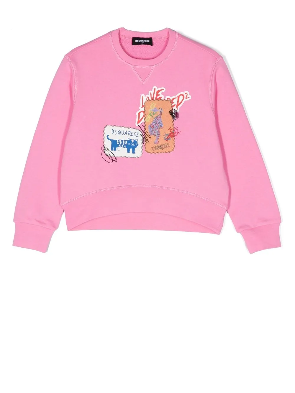 

Dsquared2 Kids sudadera con parche del logo - Rosado