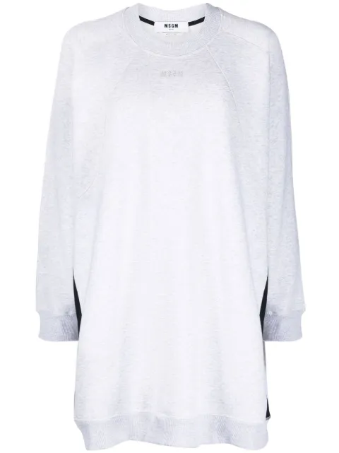 MSGM side-stripe oversized sweatshirt