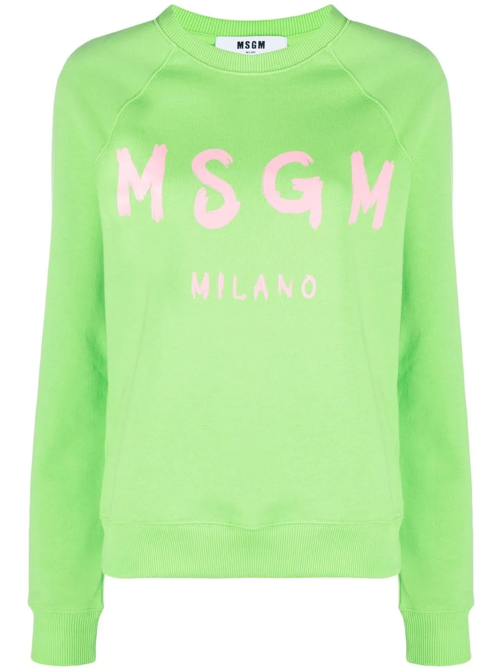 

MSGM sudadera con logo estampado - Verde