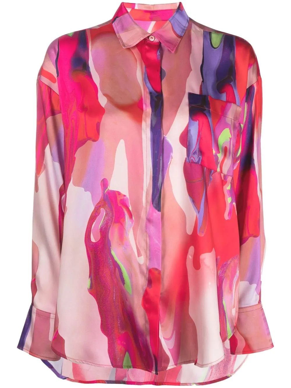 

MSGM all-over graphic-print shirt - Pink