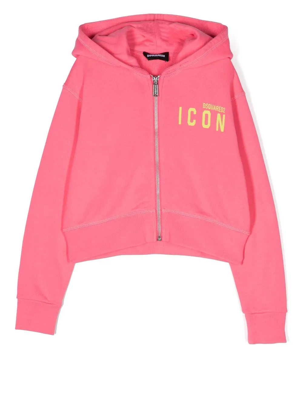 

Dsquared2 Kids hoodie con logo Icon estampado y cierre - Rosado