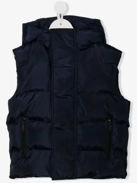DSQUARED2 KIDS rear-logo hooded puffer jacket