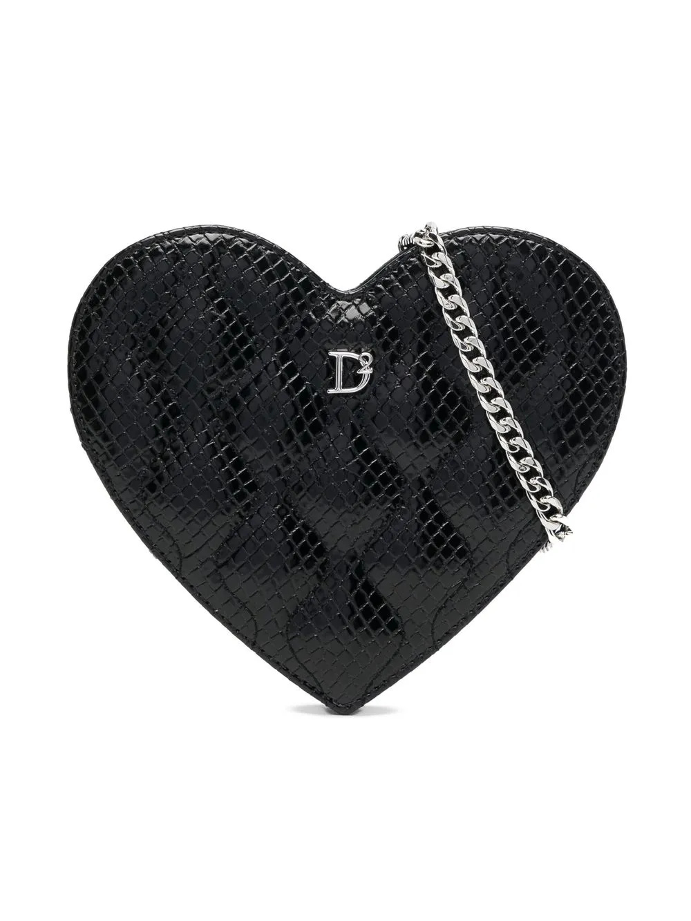 

Dsquared2 Kids bolsa de hombro con forma de corazón - Negro