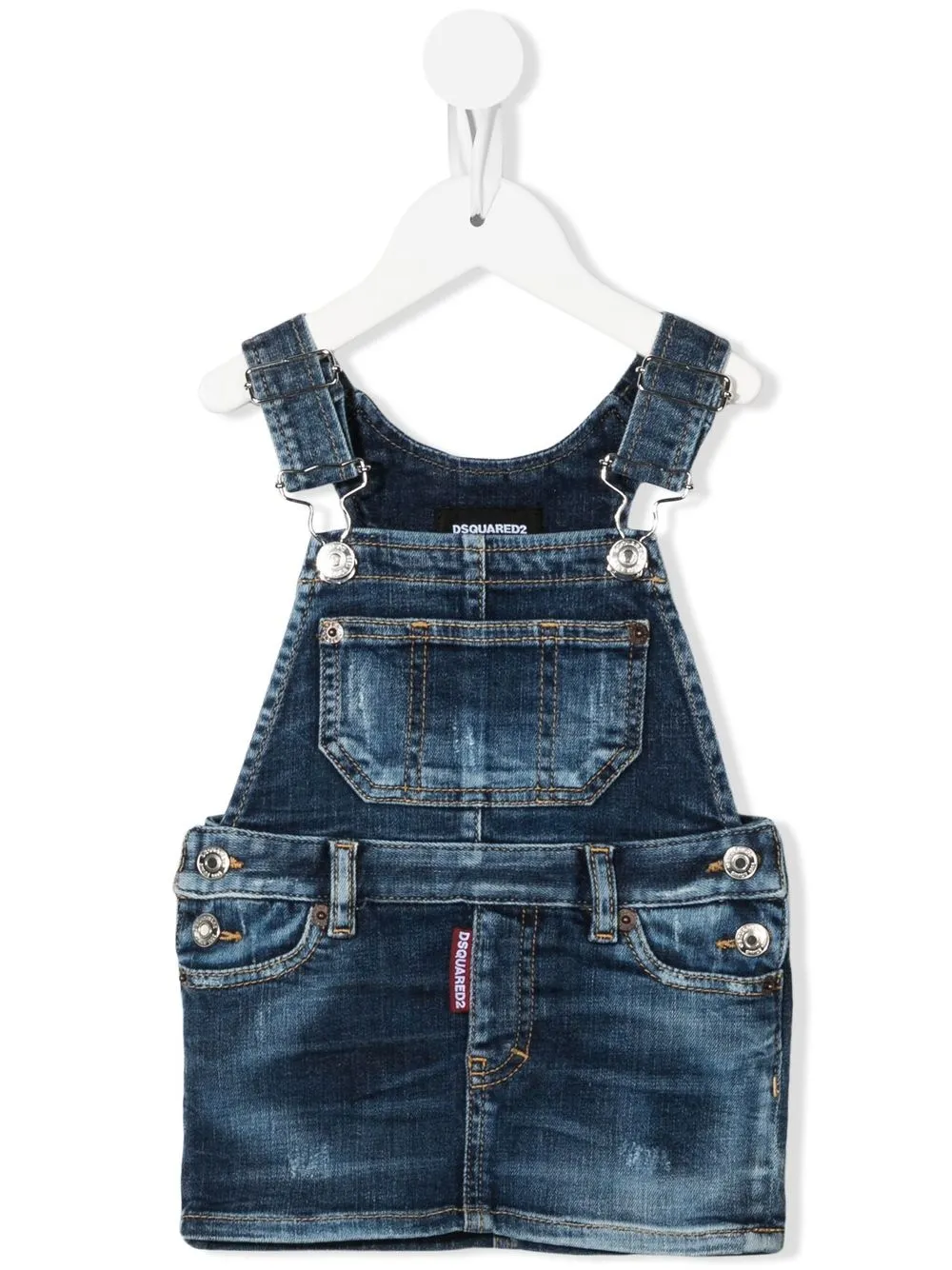 

Dsquared2 Kids overol de mezclilla con falda - Azul
