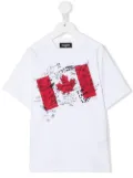 DSQUARED2 KIDS flag-print short-sleeve T-shirt - White