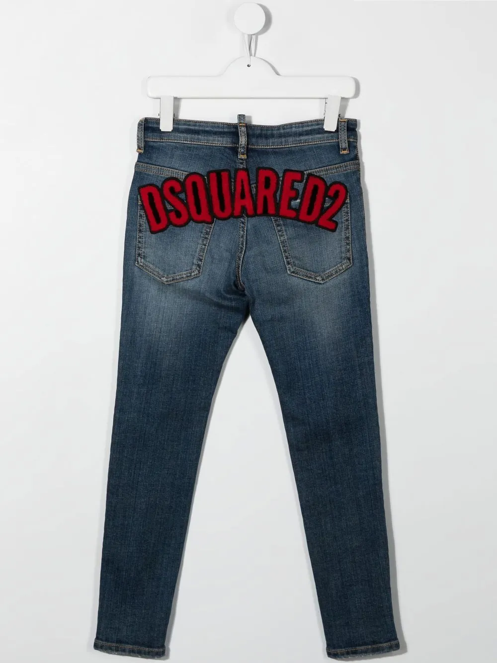 Dsquared2 Kids Jeans met geborduurd logo - Blauw