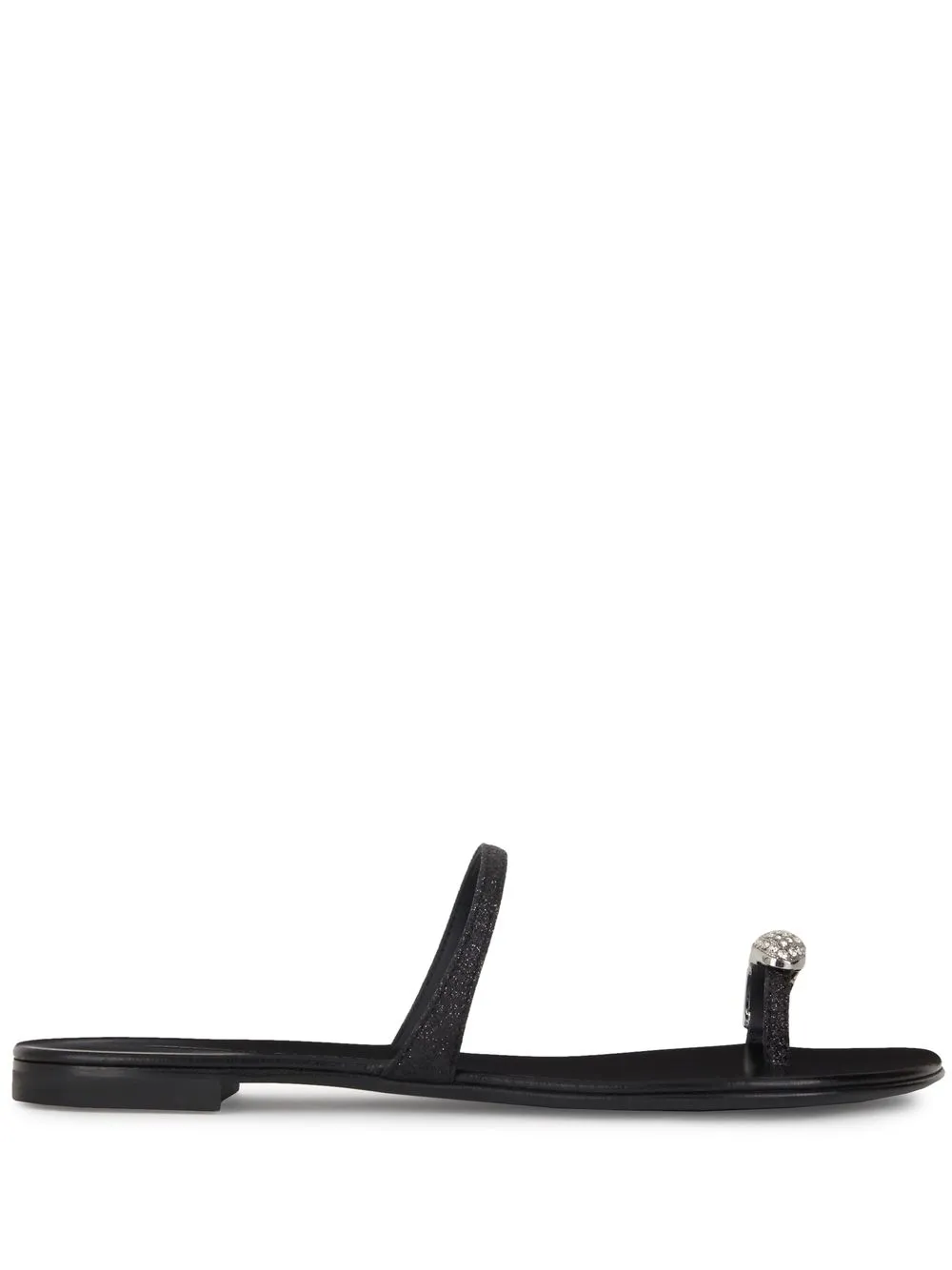 

Giuseppe Zanotti Ring crystal toe-strap sandals - Black
