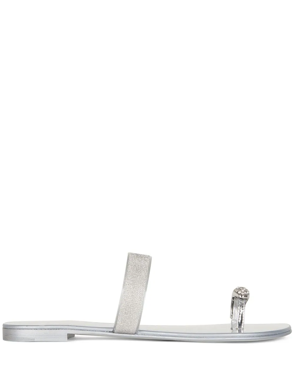 

Giuseppe Zanotti Ring plexy flat sandals - Silver