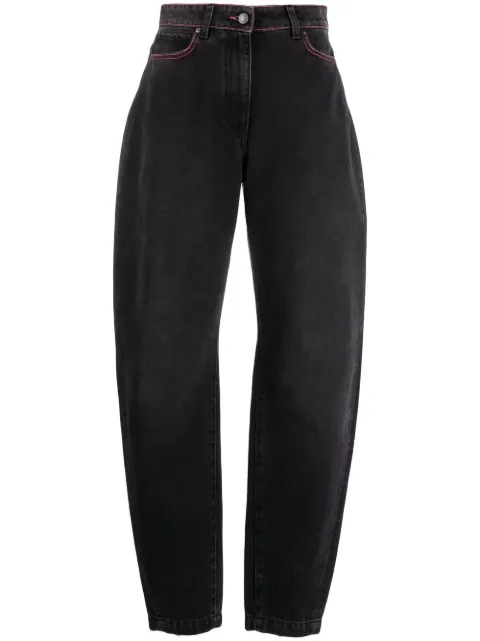 MSGM barrel-leg high waisted jeans