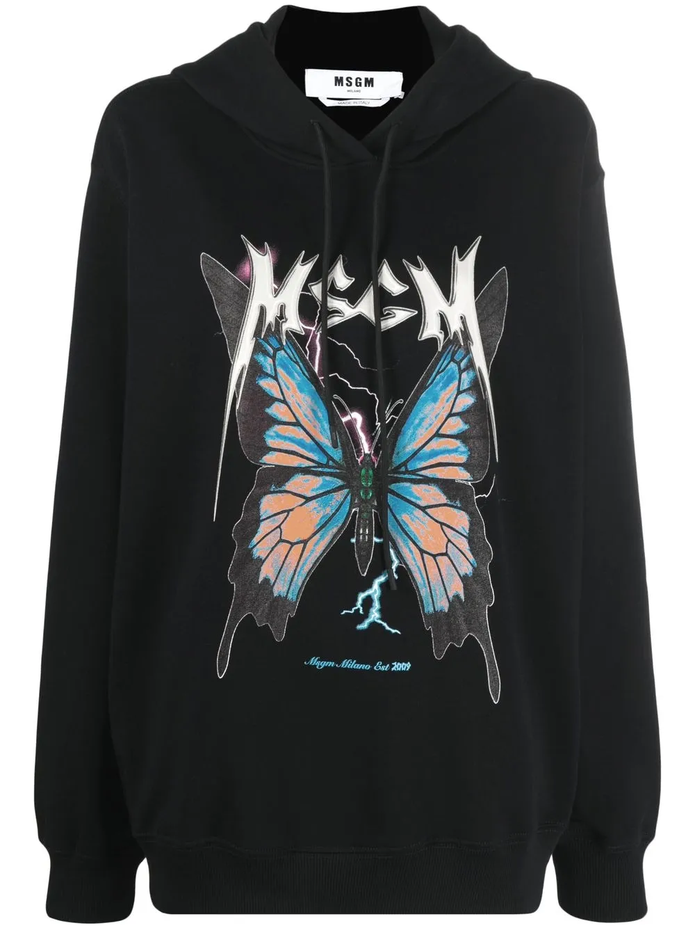 

MSGM hoodie con estampado gráfico - Negro