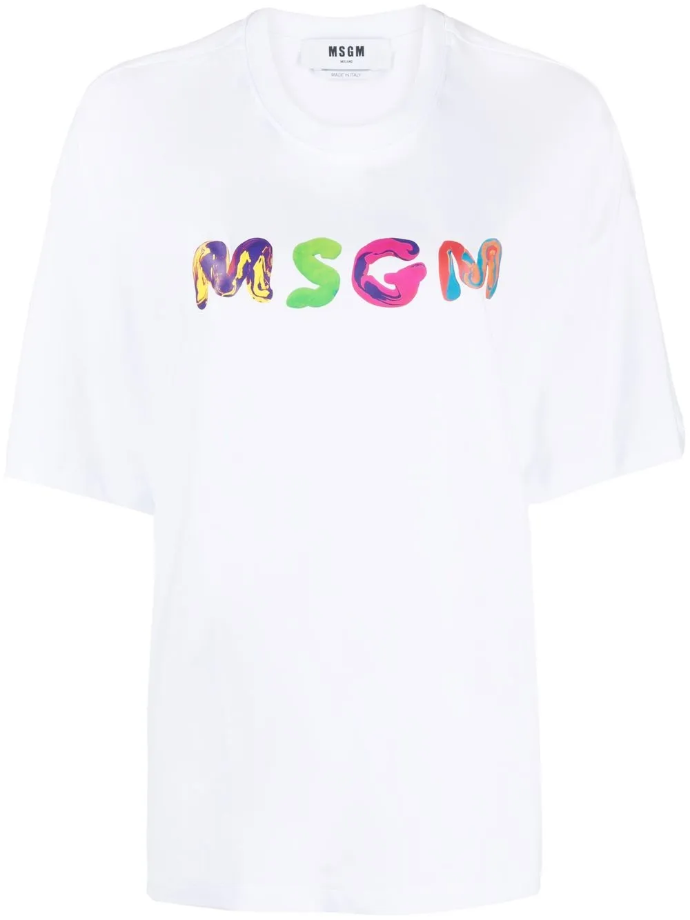 

MSGM logo-print round-neck T-shirt - White