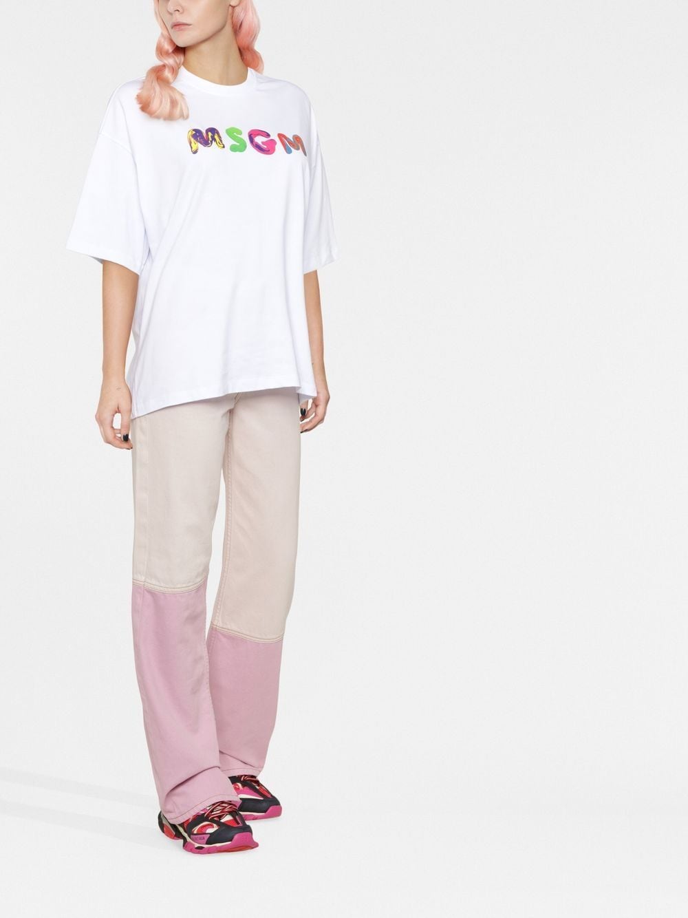 MSGM T-shirt met logoprint - Wit